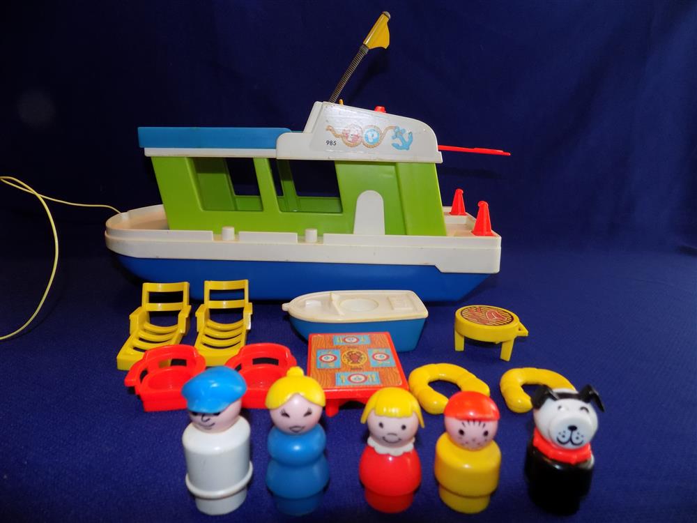 Fisher Price Little People Play Family Houseboat #985 Mint picture 5550