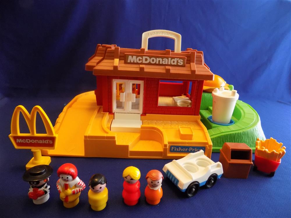 Fisher Price Little People McDonalds Restaurant #2552 Vintage Complete Set Near Mint in Box picture 7674
