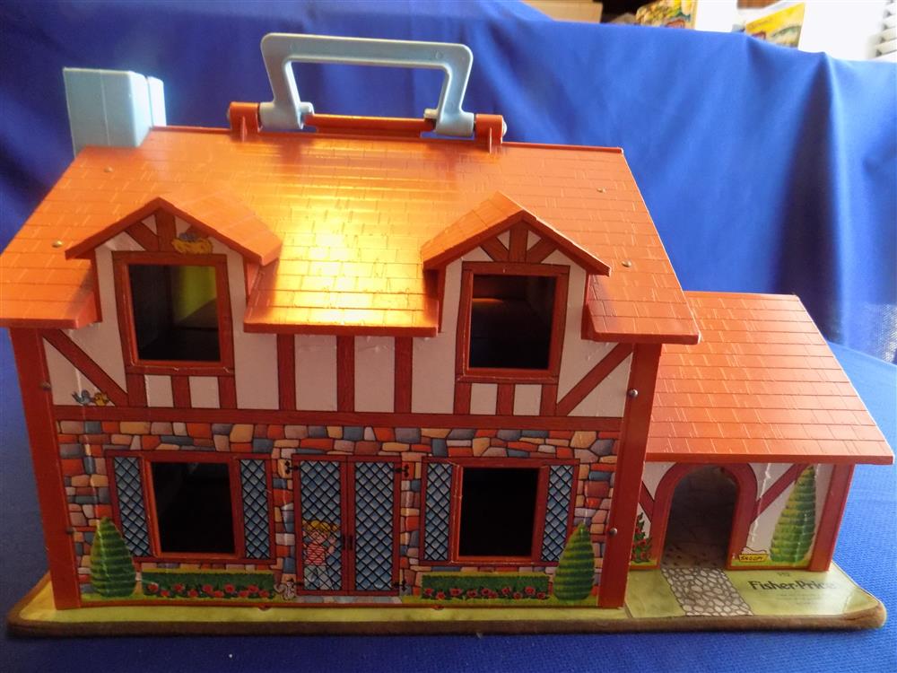 Fisher Price Little People Brown Tudor House #952 Vintage complete set picture 14144