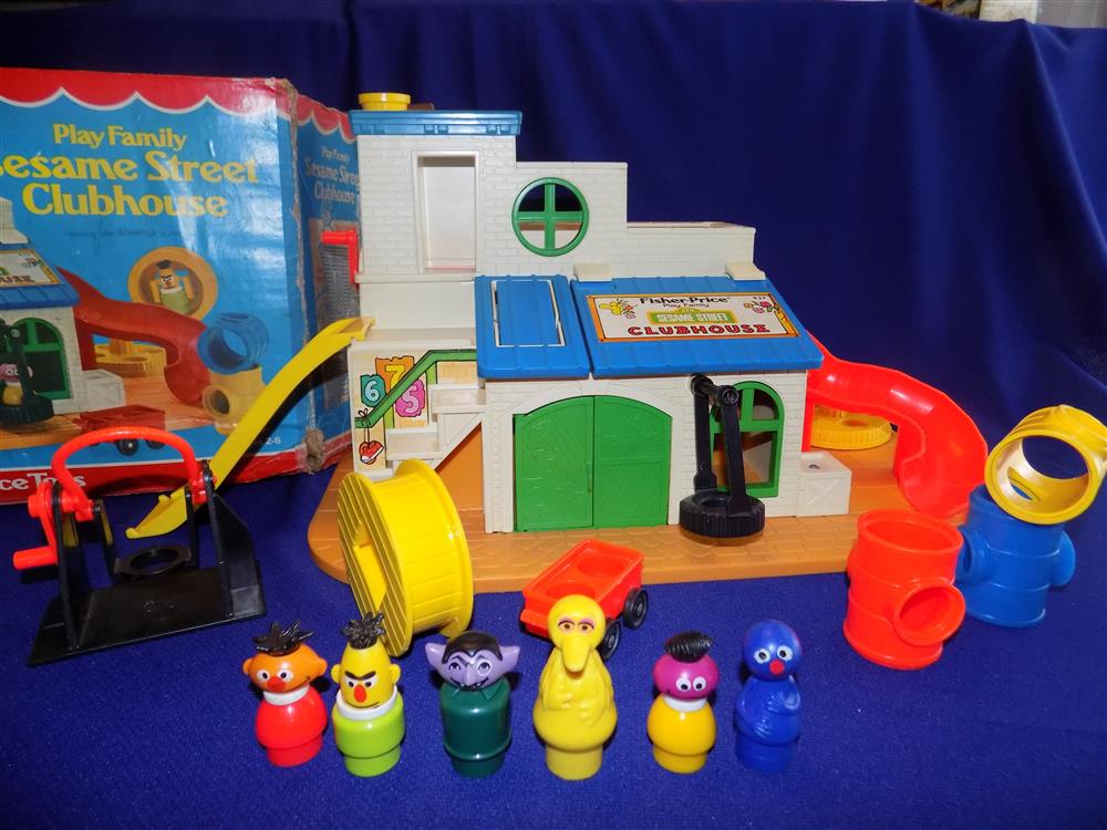 Fisher Price Little People Sesame Street Clubhouse #937 Excellent picture 8801