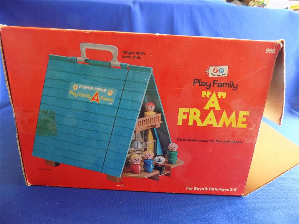 Fisher Price Little People Play Family A Frame House #990 Near mint with box picture 8840