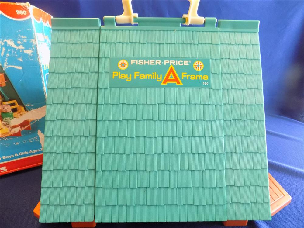 Fisher Price Little People Play Family A Frame #990 Vintage Near Mint with box picture 8876