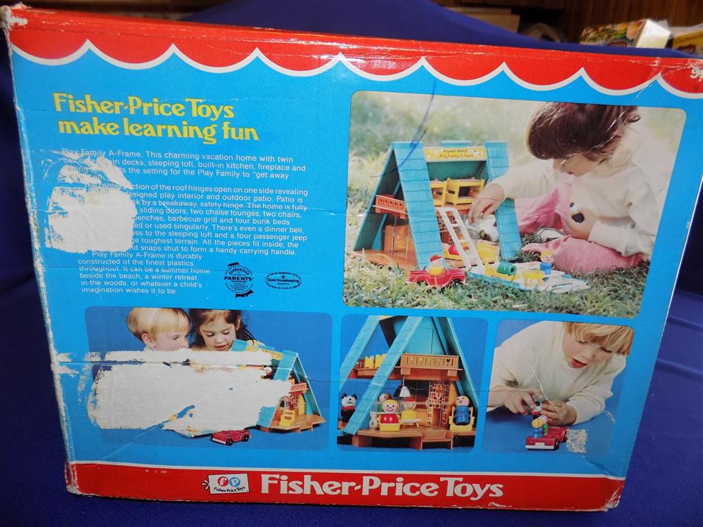 Fisher Price Little People Play Family A Frame #990 Vintage Near Mint with box picture 8883