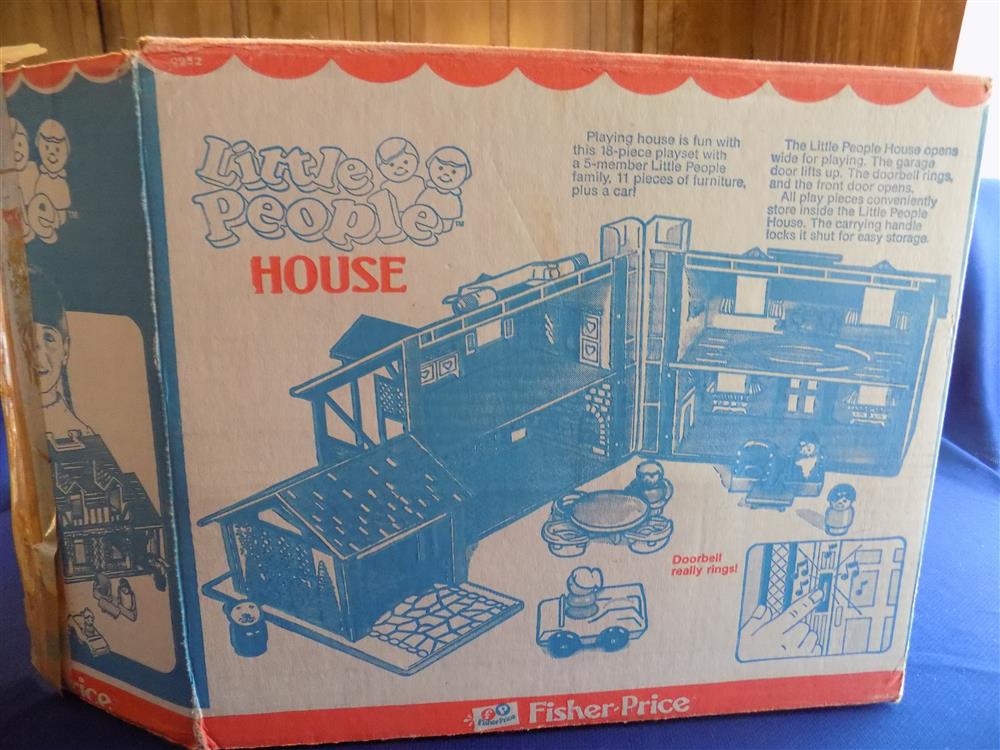 Fisher Price Little People Brown Tudor House Vintage #952 Near mint with box picture 9853