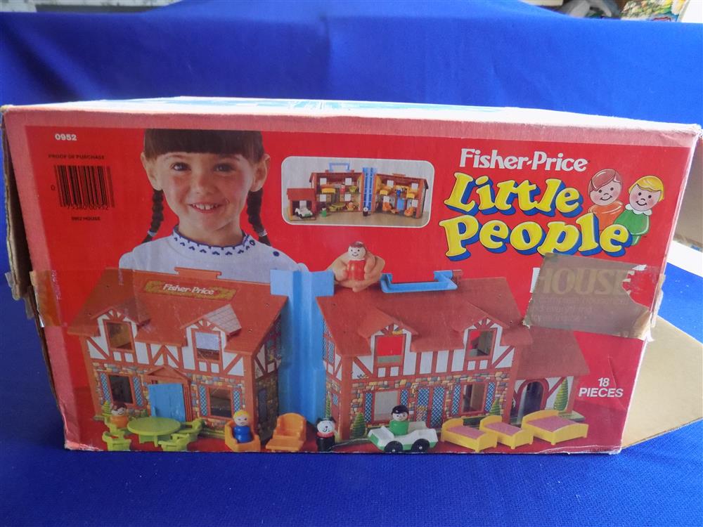 Fisher Price Little People Brown Tudor House Vintage #952 Near mint with box picture 9855