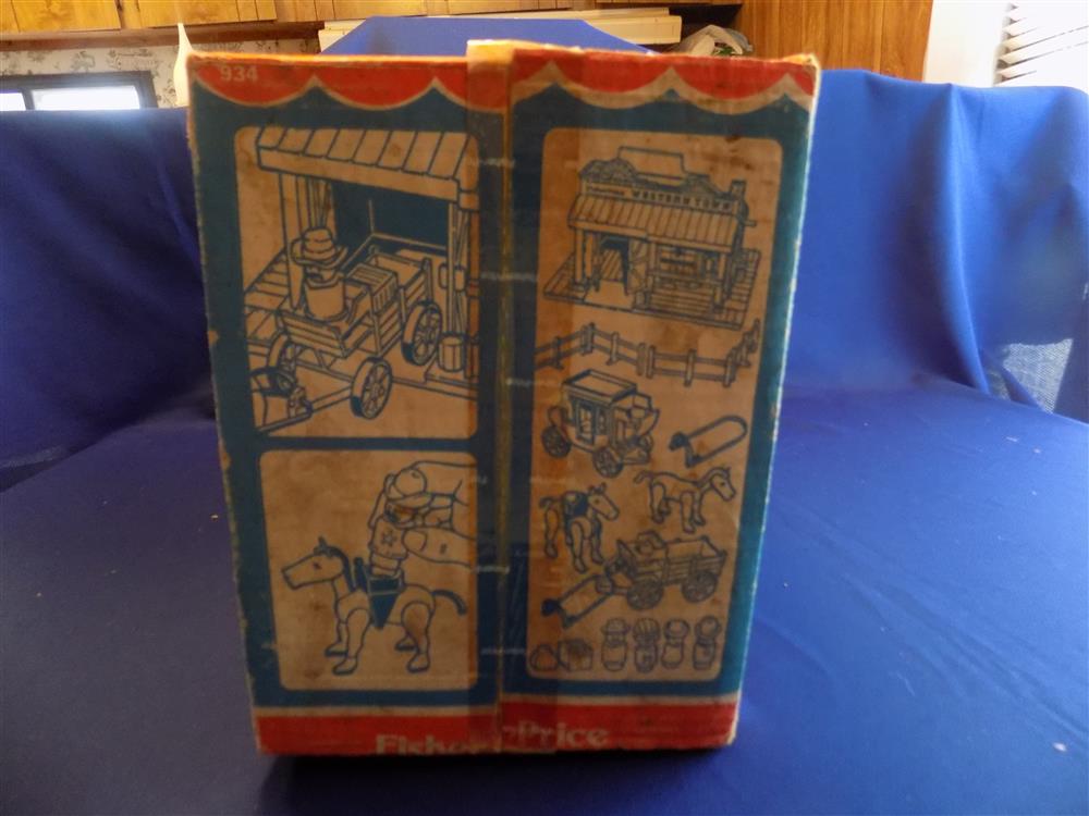 Fisher Price Little People Western Town #934 Complete in Box Near mint vintage set picture 10921