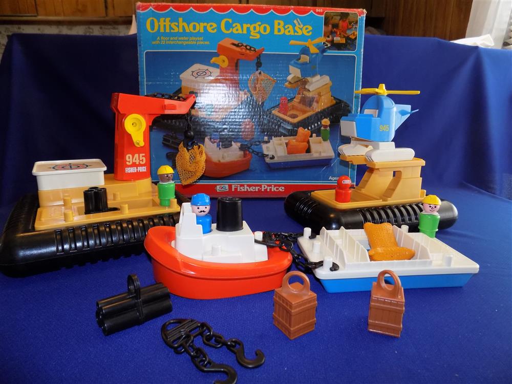 Fisher Price Little People Offshore Cargo Base #945 Mint picture 16221