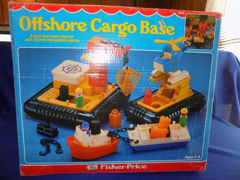 Fisher Price Little People Offshore Cargo Base #945 Mint picture 16226