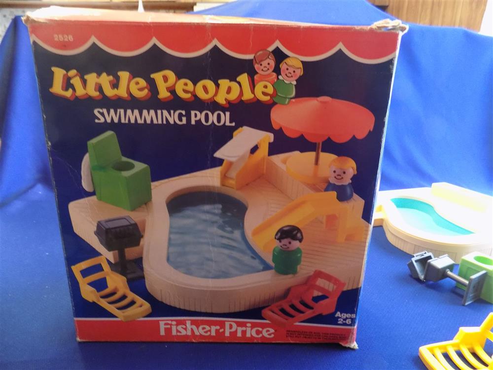 Fisher Price Little People Pool #2526 Complete in Box picture 17293