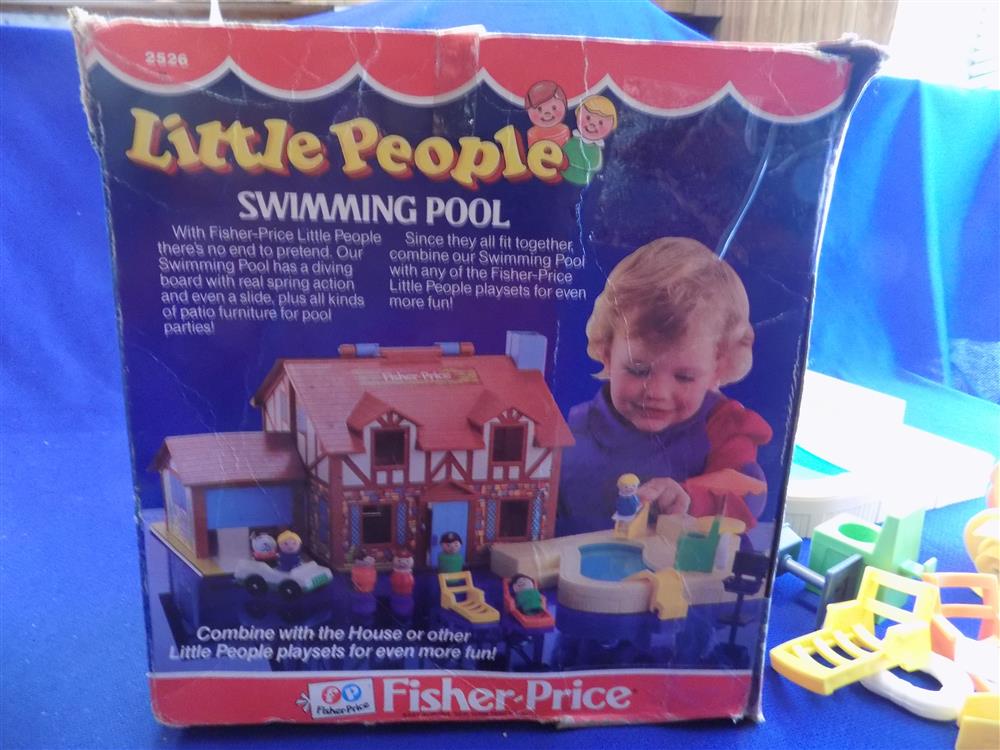 Fisher Price Little People Pool #2526 Complete in Box picture 17297