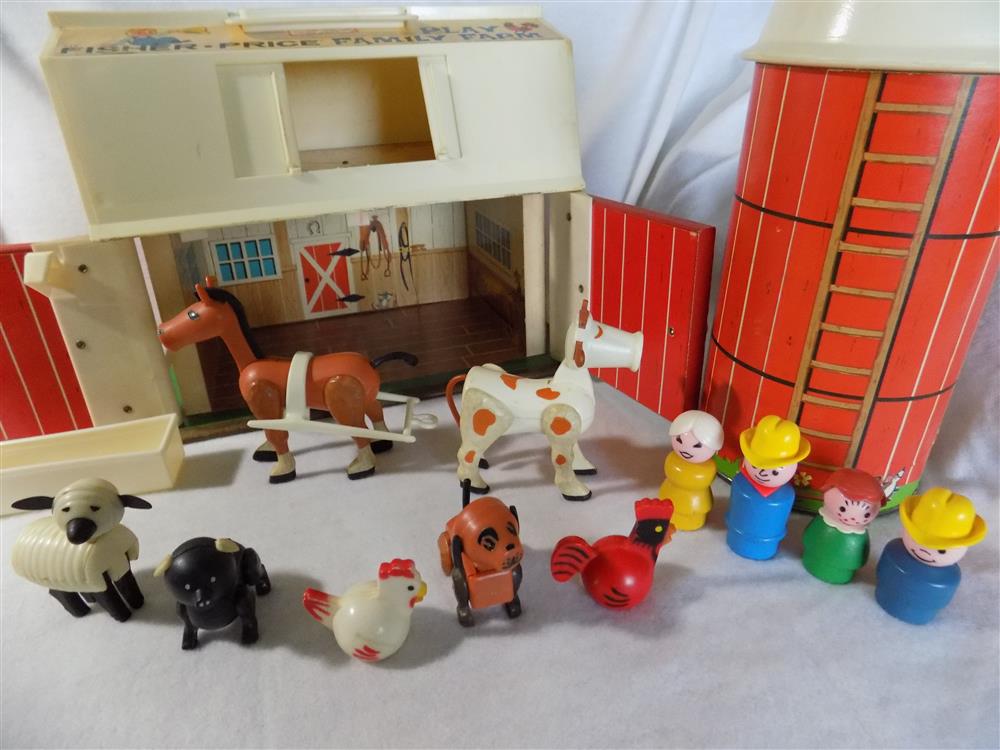 Fisher Price Little People Farm #915 Complete Hex Animals picture 22427