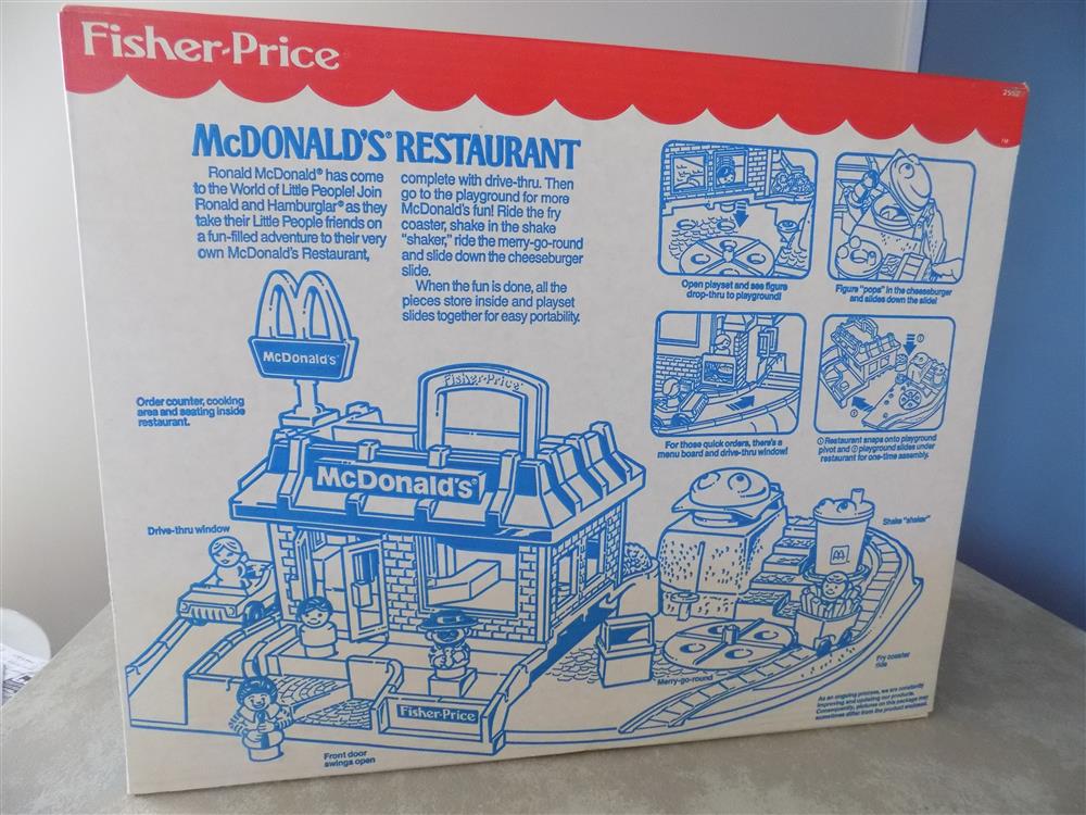 Vintage Fisher-Price Little People McDonalds Restaurant Set #2552 - New In Sealed Box (1990) picture 23771