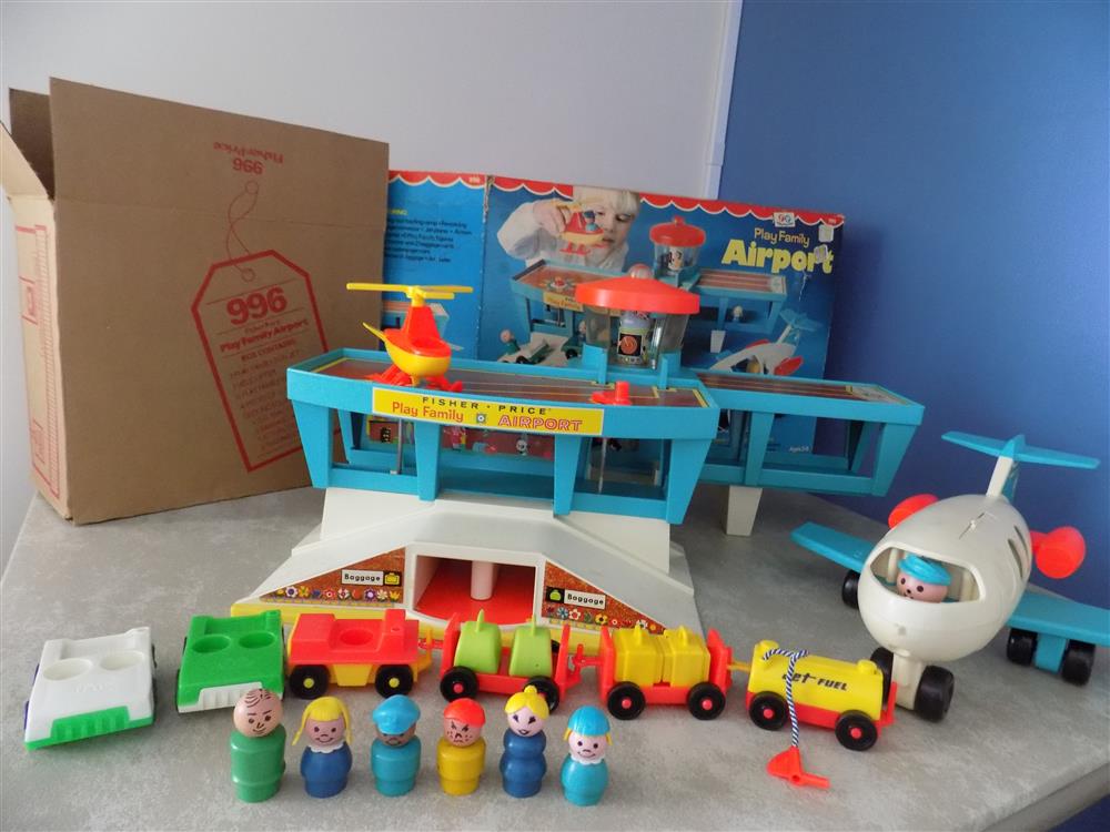 Fisher Price Little People Play Family Airport #993 With both Boxes picture 23776