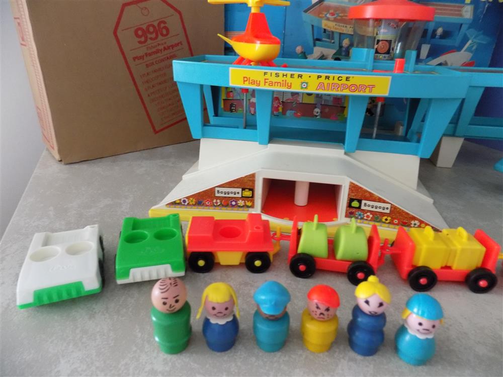 Fisher Price Little People Play Family Airport #993 With both Boxes picture 23778