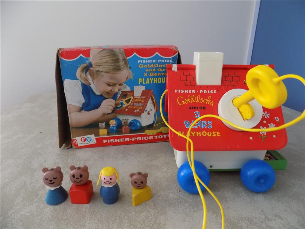 Fisher Price Goldilocks and Three Bears Playhouse Pull Toy #151 picture 23792