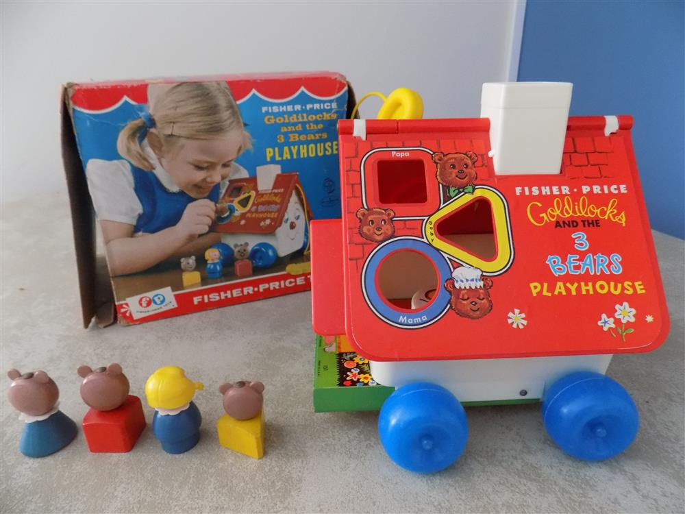 Fisher Price Goldilocks and Three Bears Playhouse Pull Toy #151 picture 23795
