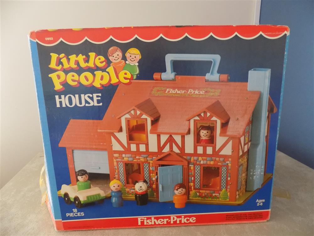 Fisher Price Little People Brown Tudor House #952 Excellent picture 23604